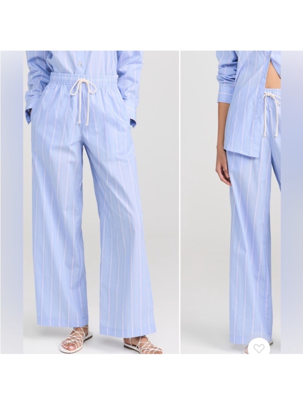 DONNI. The Stripe Pop Pants - Tomato Pinstripe